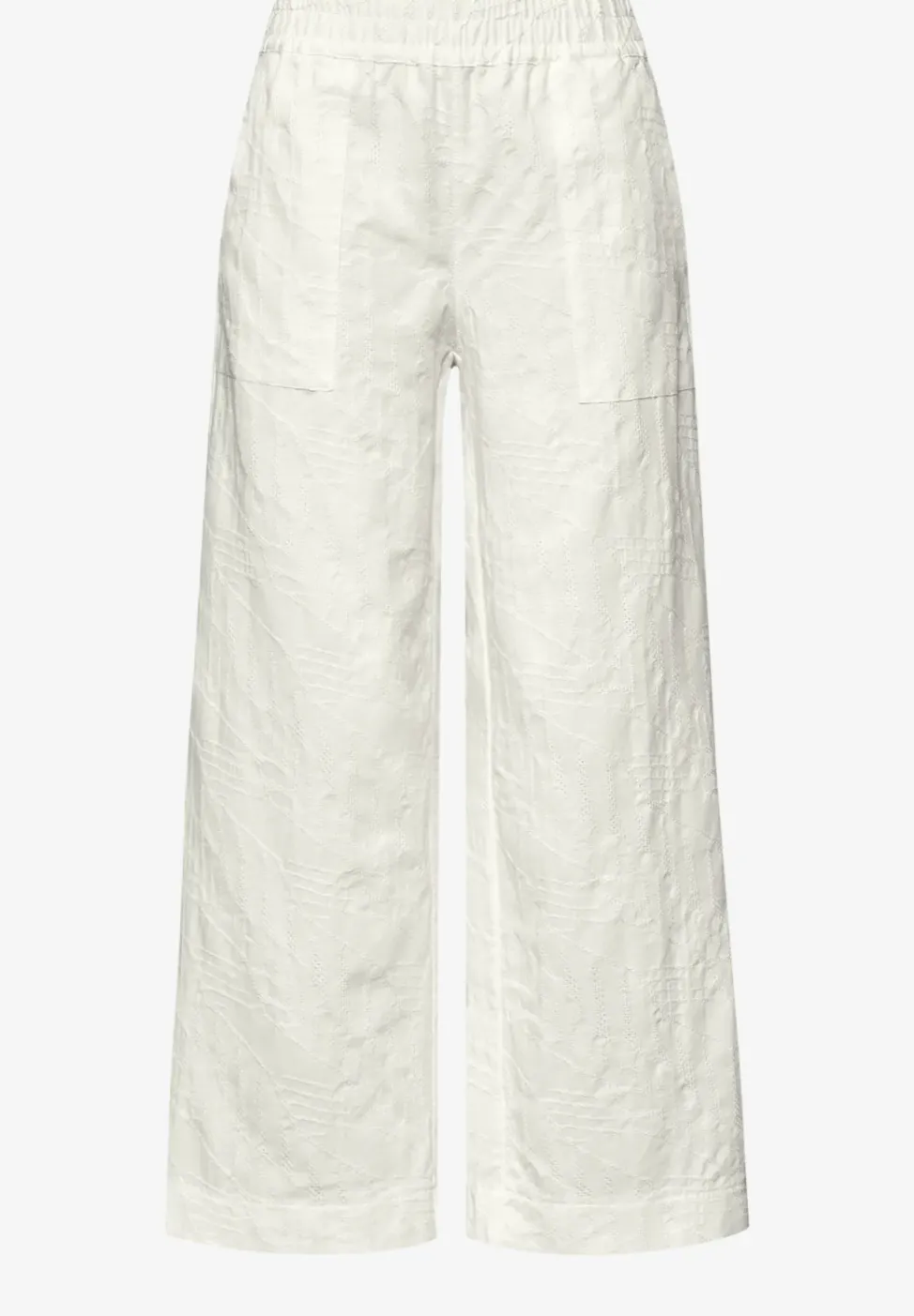 Wide Legs pantalon avec motif brodé