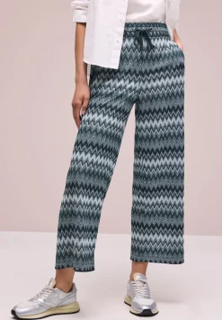 Wide Legs pantalon avec motif en zigzag