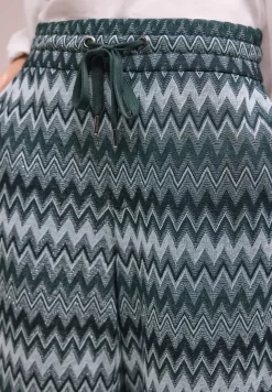 Wide Legs pantalon avec motif en zigzag
