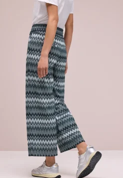 Wide Legs pantalon avec motif en zigzag