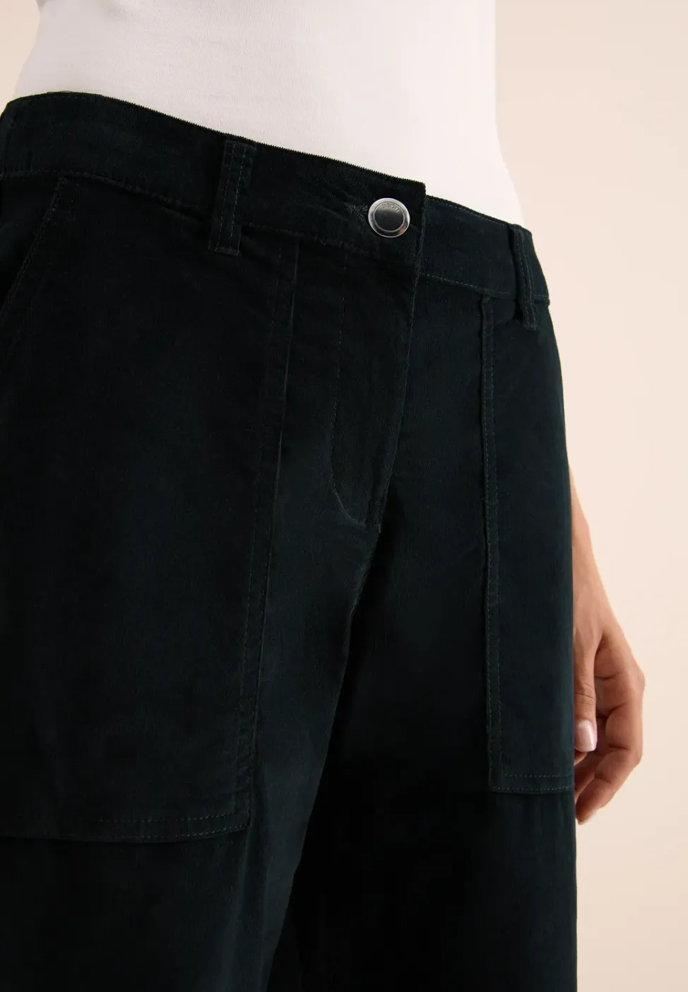 Wide Legs pantalon en velours côtelé