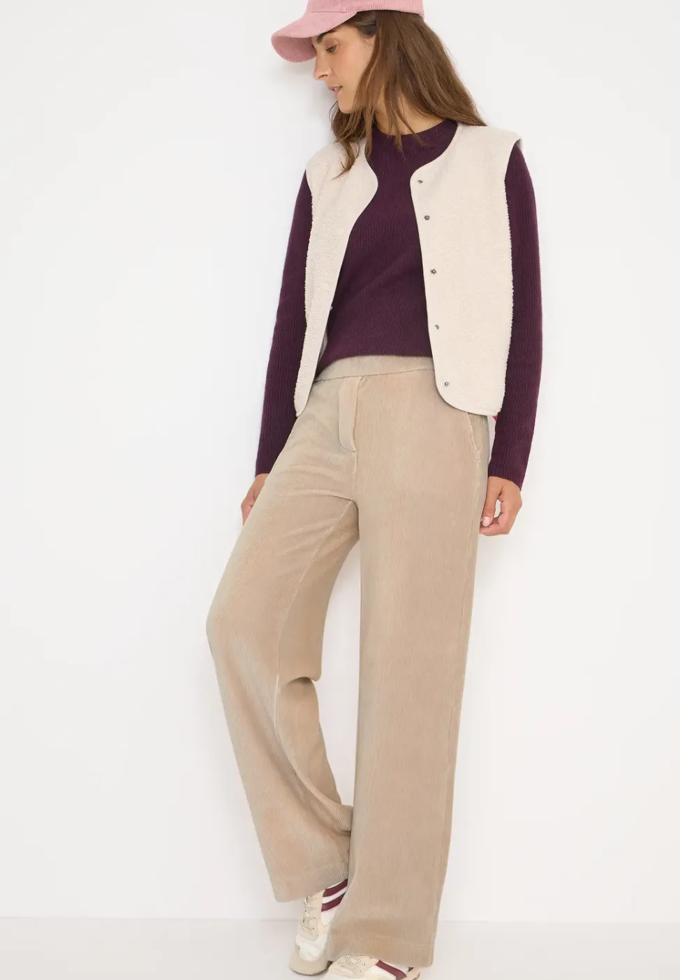 Wide Legs pantalon en velours côtelé