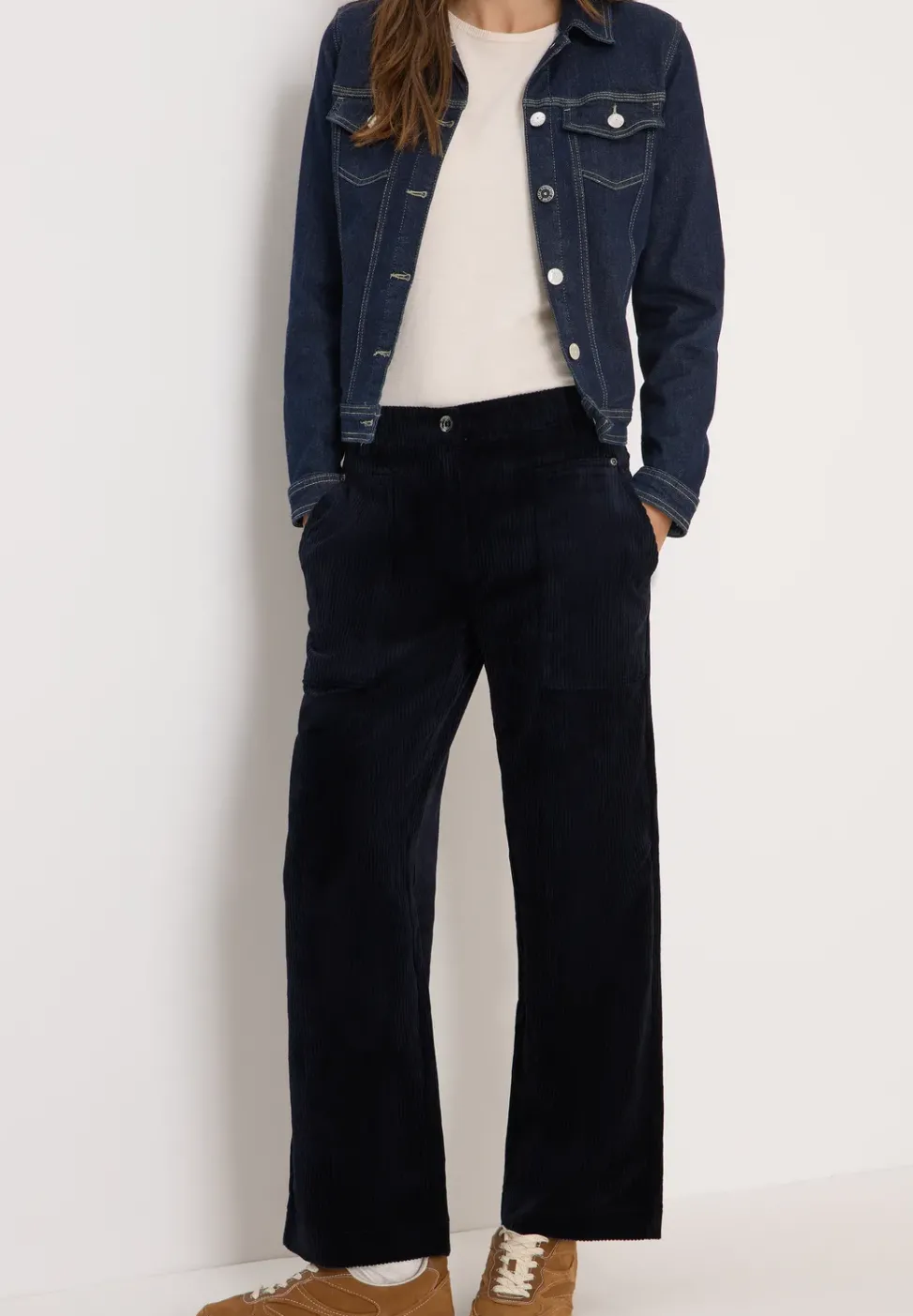Wide Legs pantalon en velours côtelé