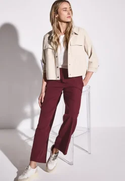 Wide Leg Twill Pantalon