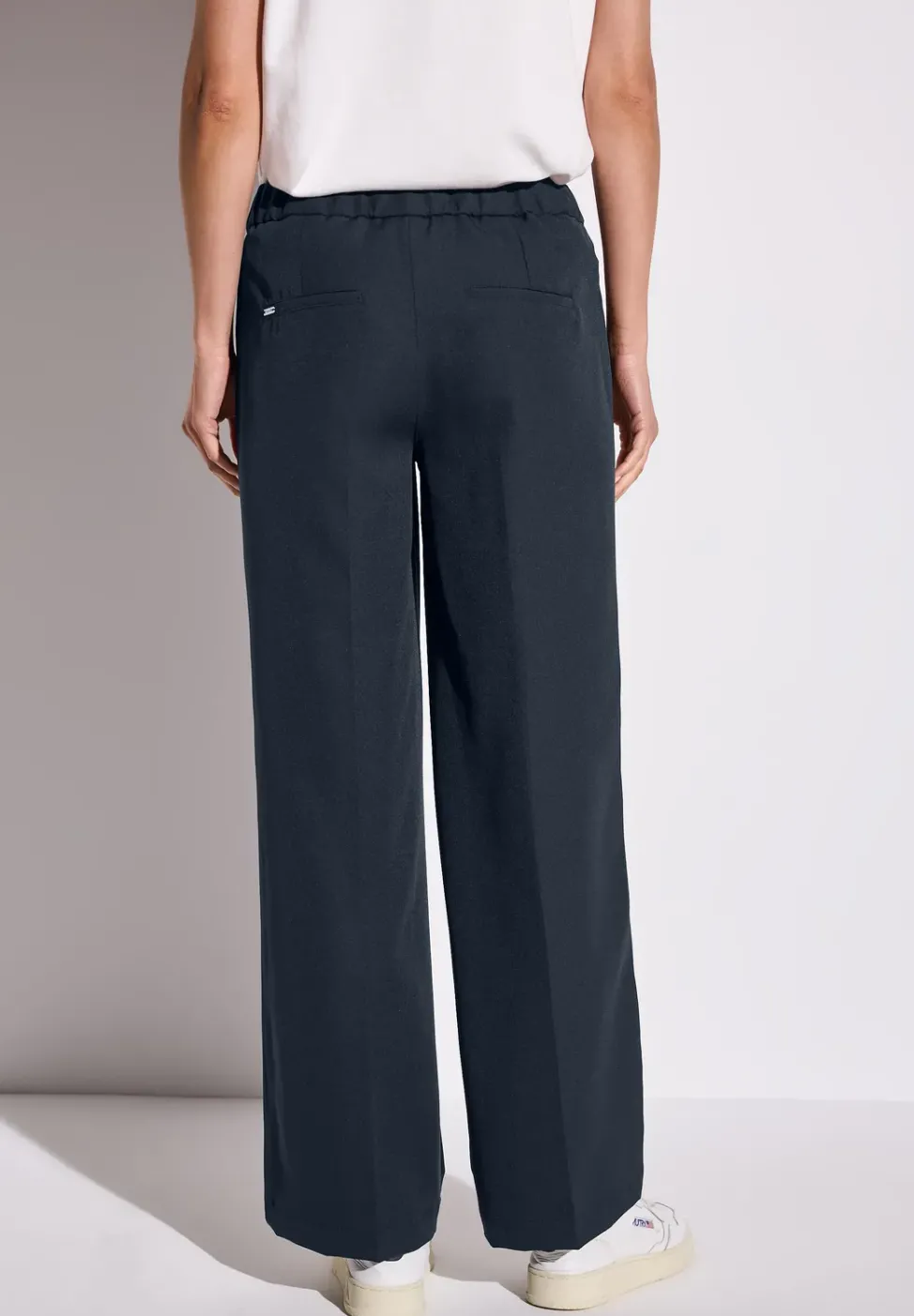 Wide Leg Twill Pantalon
