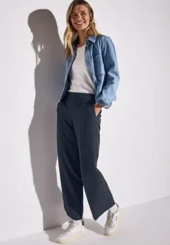 Wide Leg Twill Pantalon