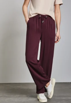 Wide Leg Twill Pantalon