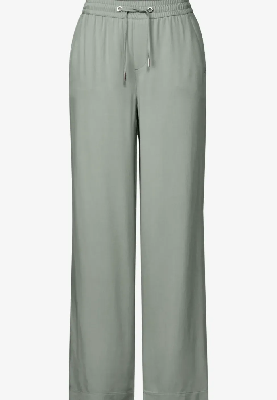 Wide Leg Twill Pantalon