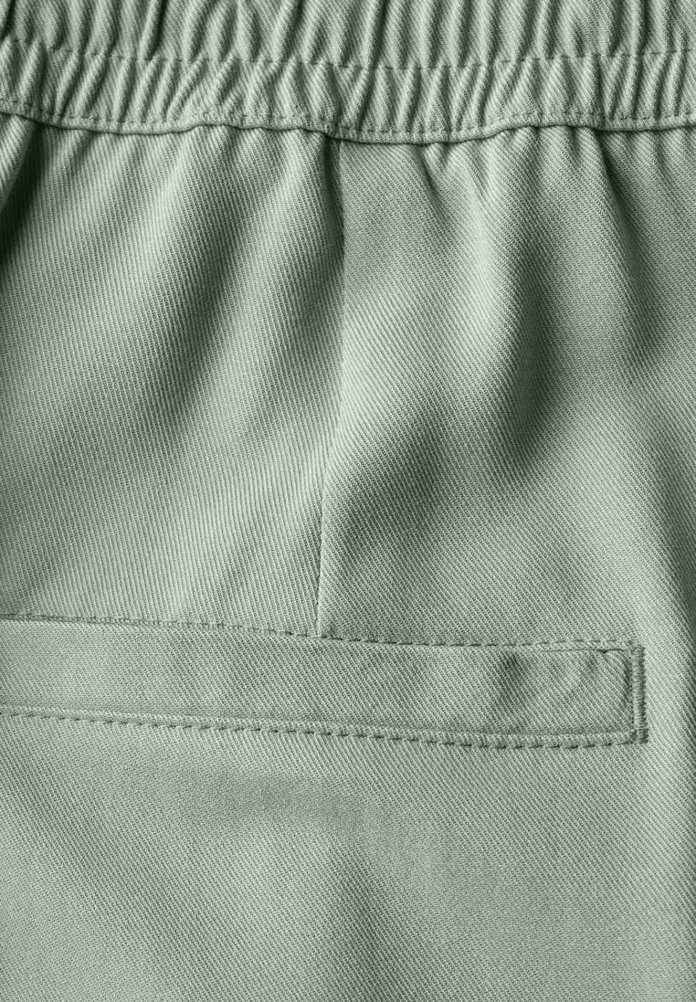 Wide Leg Twill Pantalon
