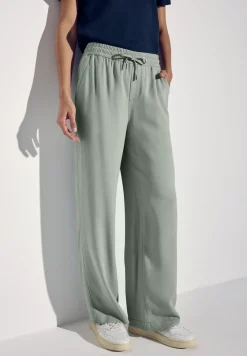 Wide Leg Twill Pantalon