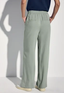Wide Leg Twill Pantalon