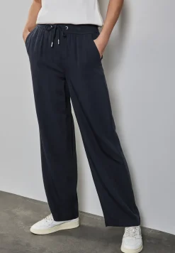 Wide Leg Twill Pantalon