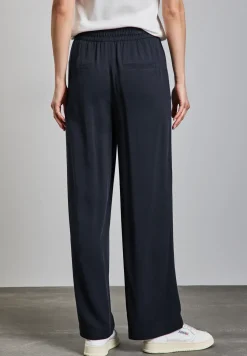 Wide Leg Twill Pantalon