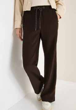 Wide Leg Twill Pantalon