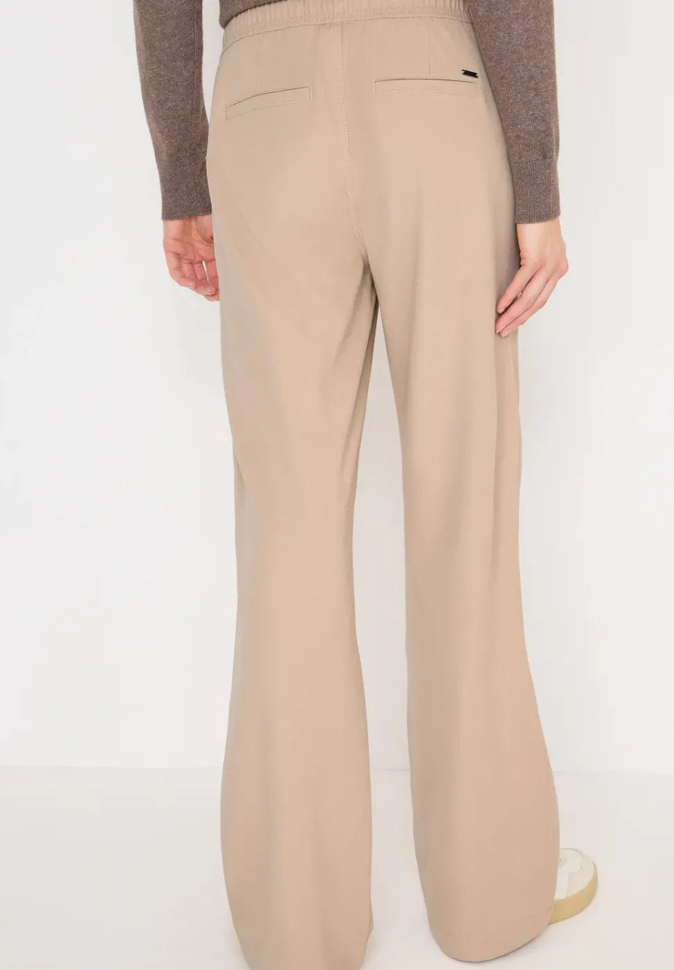 Wide Leg Twill Pantalon
