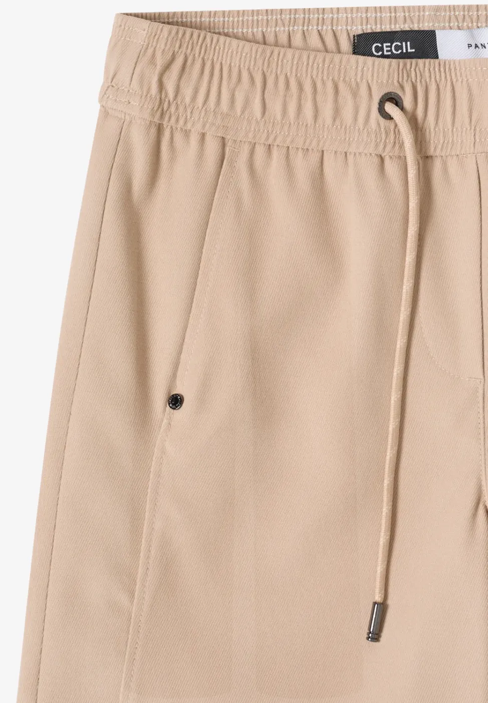 Wide Leg Twill Pantalon